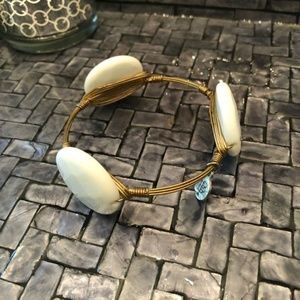 Bourbon & Bowties White & Gold Bracelet